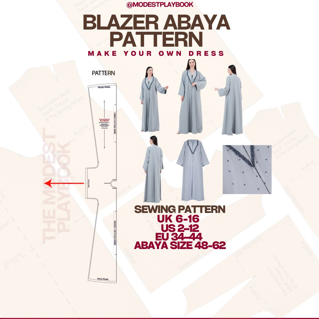 Blazer Abaya  Pattern cover